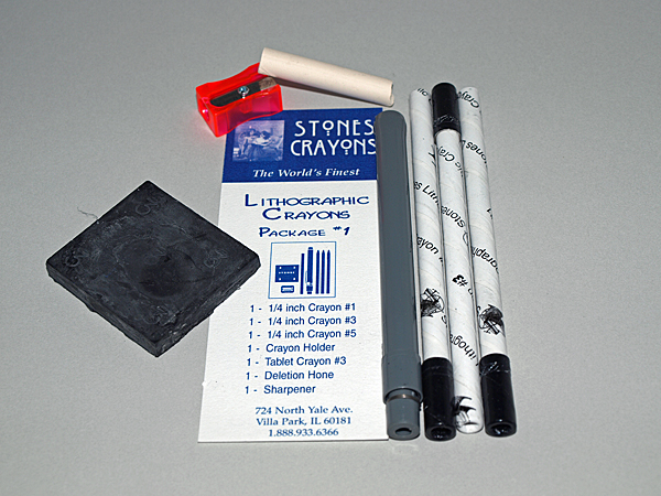 Lithographic Crayon Holder Plastic Handle Black